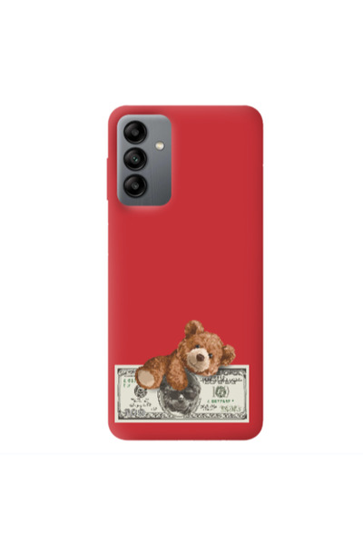 Other Samsung A04S Money Style Red Colored Silicone TPU Θήκη