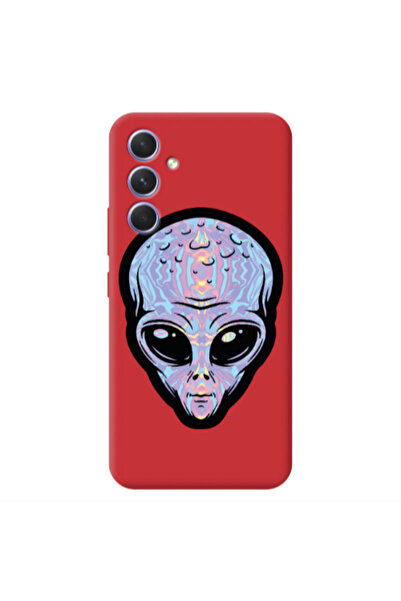Other Samsung A35 Alien Red Colored Silicone TPU Θήκη