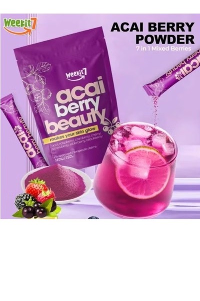 weekit7 Acai Berry Powder Wiki7 Beauty Juice Healthy Vitamins Fiber Skin Glow...