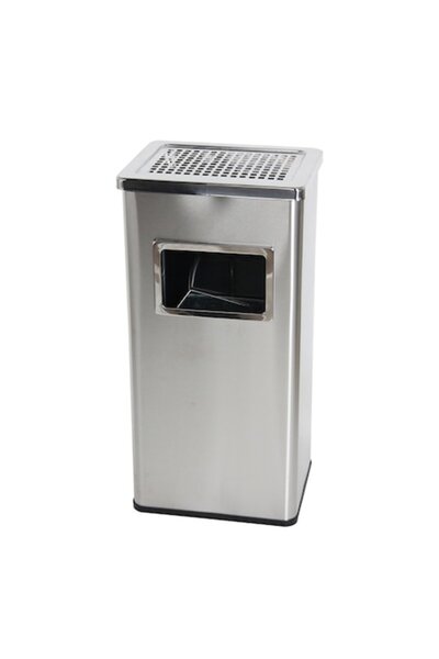 KORONA Coș de gunoi cu capac, inox, interior din plastic, 61x30x24cm