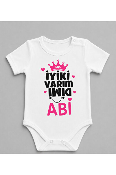 EYDUBABY بدلة أطفال مطبوعة بعبارة "iyiki varım dimi abi"