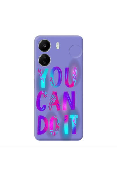 Other Xiaomi Redmi 13C You Can Doit Purple Colored Silicone TPU Θήκη