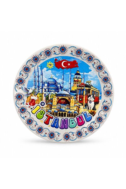 Store İstanbul Temalı Seramik Magnet 7,5 Cm – Dekoratif Hediyelik İstanbul Fi...
