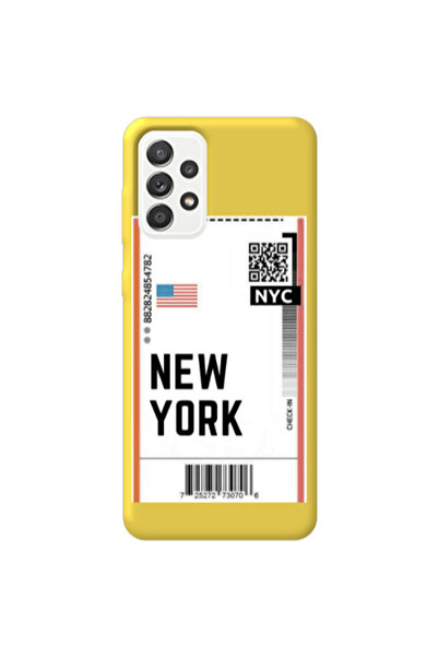 Other Samsung A13 4G New York NYC Yellow Colored Silicone TPU Θήκη