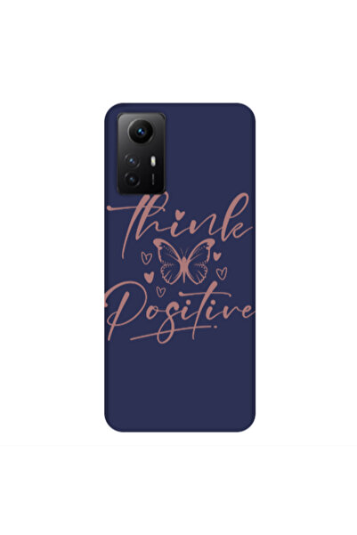 Other Xiaomi Redmi Note 12s Think Positive Dark blue Colored Silicone TPU Θήκη