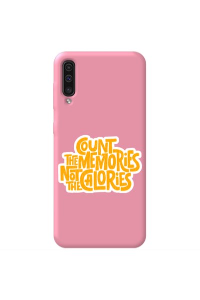 Other Samsung A70 Count the memories not the calories Pink Colored Silicone T...