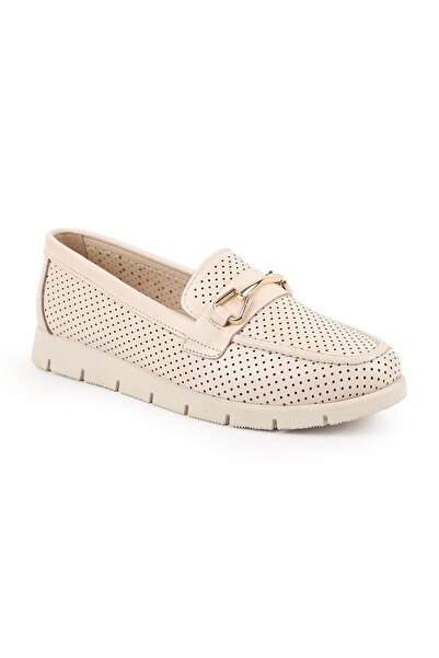 Libero Loafer Shoes Laser Cut Perforated Metal Buckle Moccasin Stitched Flexi...