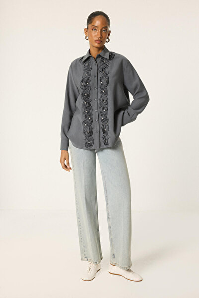 Touché Privé Shirt with Rose Motif