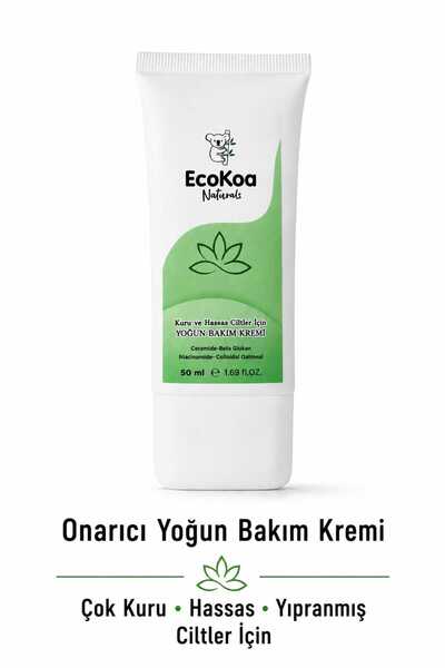 EcoKoa كريم ناتشورالز لإصلاح البشرة الجافة جدًا والمتضررة والمجعدة والحساسة و...