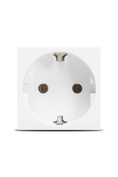 SCHNEIDER Priză schuko 2m, alb, Unica NU303618, SCHNEIDER, PRIZA