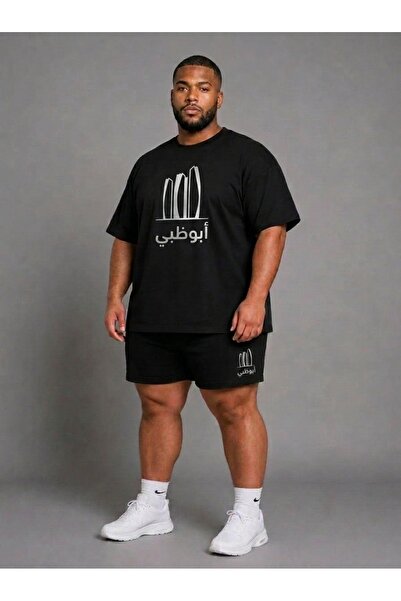 EFFRENATU Men's Shorts T-Shirt Set 100% Cotton Comfortable Casual Combination