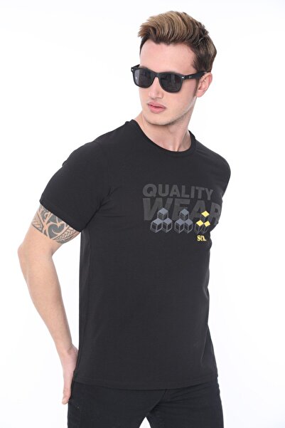SOCCER Men's Black T-Shirt