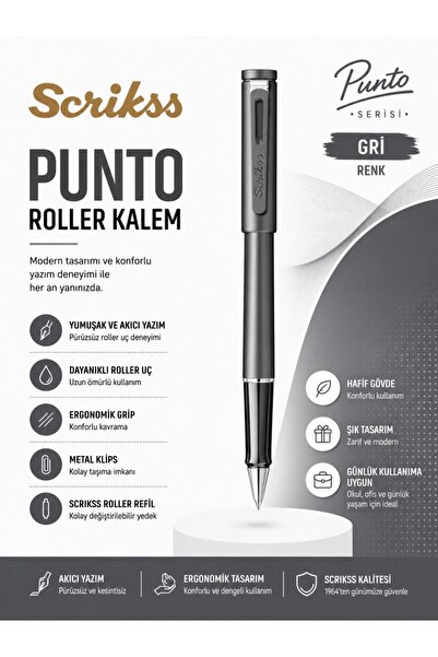 Scrikss Punto Roller Kalem Gri