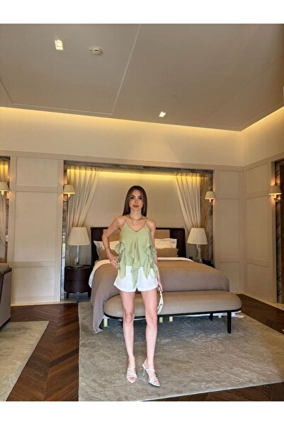 Kai Baby Askılı Fırfır Detaylı İnce Bluz