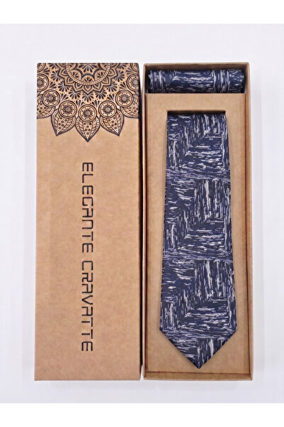 Elegante Cravatte Men's Jacquard Woven Tie Set - 7cm Model, Pocket Handkerchi...