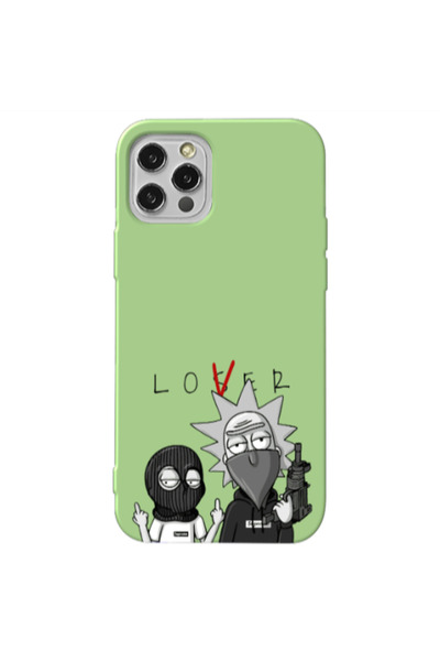 Other Apple iPhone 12 Pro Rick Loser Light Green Colored Silicone TPU Θήκη
