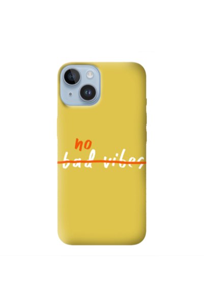 Other Apple iPhone 14 Plus No bad vibes 2 Yellow Colored Silicone TPU Θήκη
