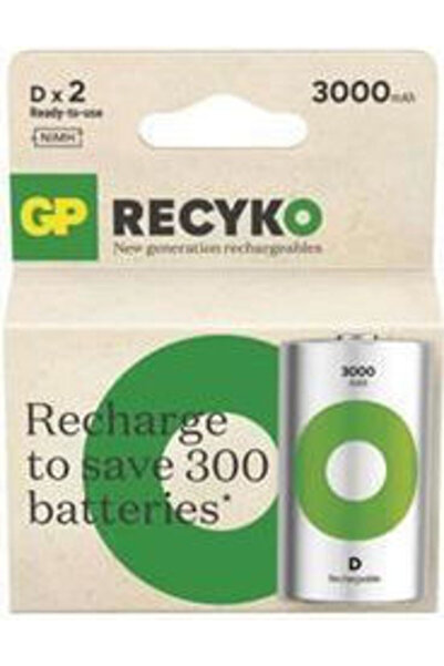 Other Genius Pack Επαναφορτιζόμενη Μπαταρία D Ni-MH 3000mAh 1.2V 2 τεμάχια