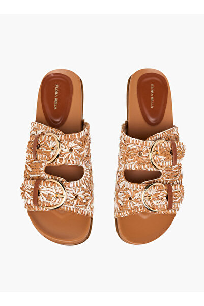 Flora Bella by Shoexpress Women Woven Textured Slip-On Sandals