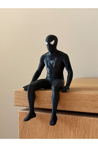 Spider-Man Siyah Kostüm Dekoratif Biblo | 3D Baskı Gamer Masa Dekoru | Raf Süsü | Marvel Koleksiyon Figürü