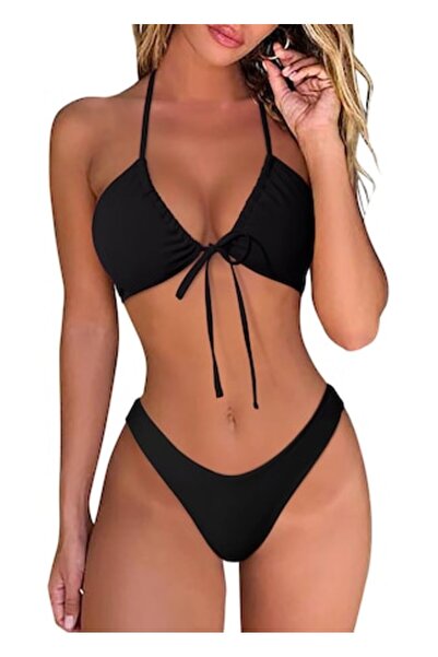 OEM Costum de baie bikini push-up din două piese pentru femei, cu șnur reglab...