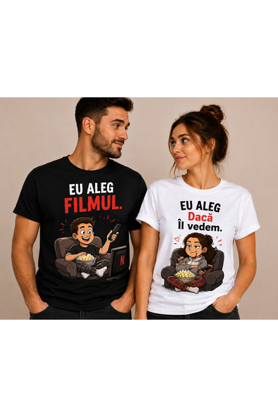 GE Set Tricouri Cuplu – Seara de Film