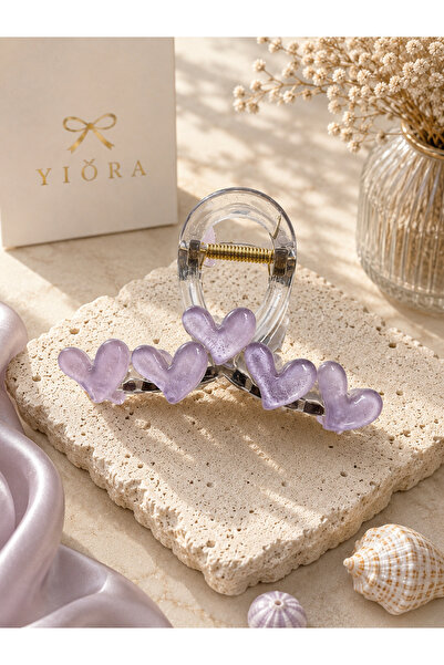 yiora Imported Acrylic Latch Buckle with Heart Detail, Non-Slip/Non-Marking, ...
