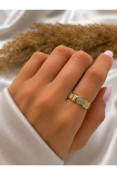 XUPING JEWELRY 14K Kuyumcu Model Taş Detaylı Xupıng Çelik Yüzük