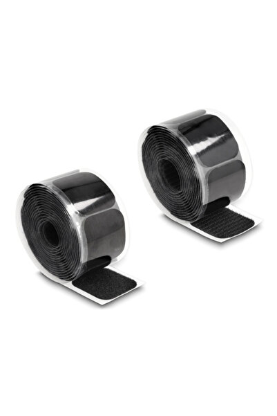 POWERTECH αυτοκόλλητα τύπου Velcro TIES-067 σε ρολό 5m, 45x50mm, μαύρο