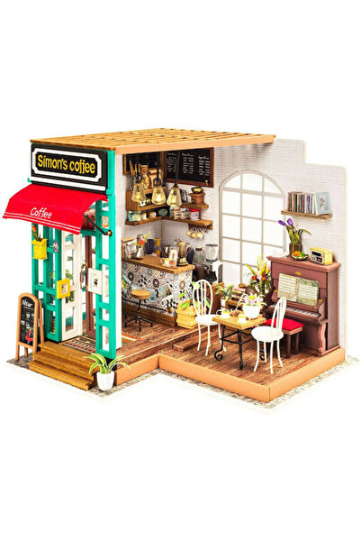 Robotime Jucărie de construcție din lemn Simon's Coffee pentru copii 16++ ani...