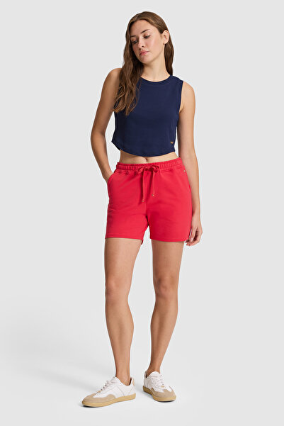 U.S. Polo Assn. Women's Red Knitted Shorts 50323525-Vr030