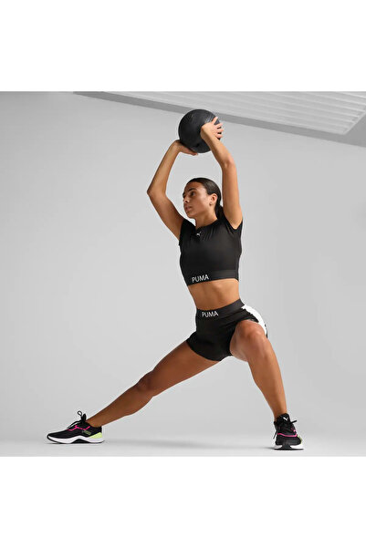 Puma W STRONG TEE - SHORT Siyah Kadın Şort