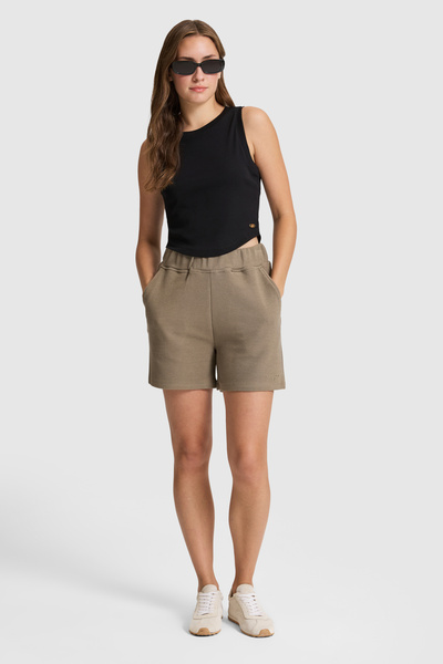 U.S. Polo Assn. Kadın Haki Örme Şort 50323506-VR027