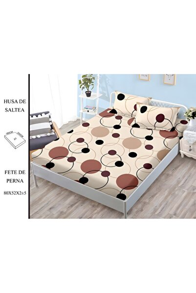 naniland.ro Husă de Pat Finet 2 Persoane 3 Piese cu Elastic 180x200 cm, Model...