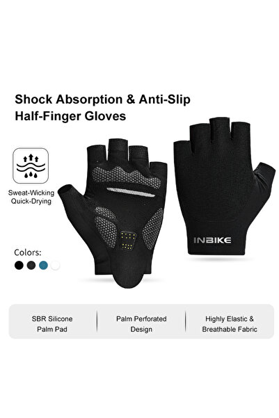 Choice3 INBIKE XXL Black INBIKE Half Finger Cycling Gloves 2025 Summer Unisex...