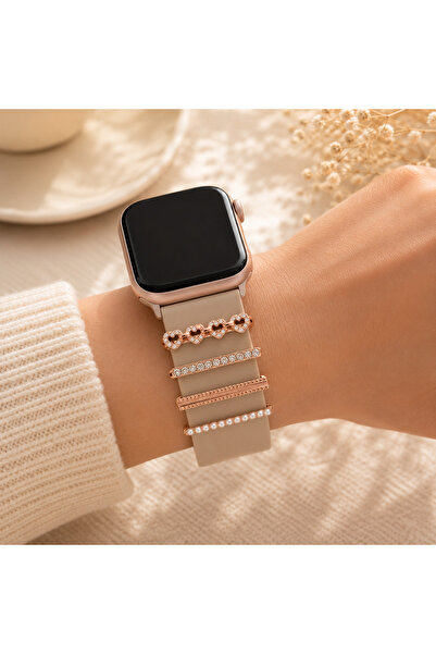 Anadolu Aksesuar Apple Watch Uyumlu Akıllı Saat Kordon Süsü Charm Kayış Akses...