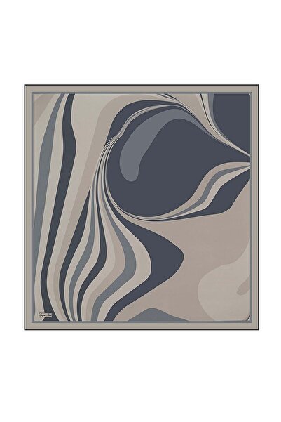 Çağrı İpek Modern Retro Pattern Tivil Silk Scarf Dg11363-10