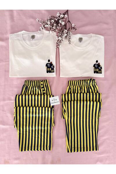 MH Moony Homewears Women's Single Navy Blue Yellow Love Pajamas (the Woman's ...