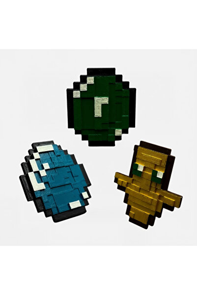 Believe Industry 3D Minecraft 3'lü Magnetli Eşya Seti
