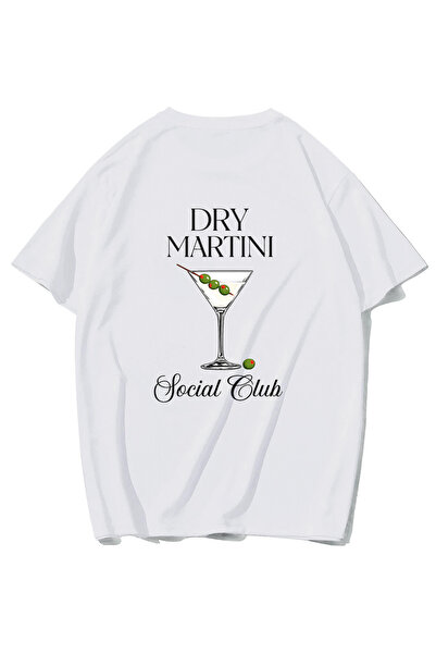 BRZ COLLECTION Unisex oversize majica sa suvim martiniom (BELE)