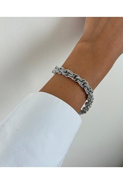 XUPING JEWELRY Special Series Interlocking Silvery Thick Xp Silver Color Brac...