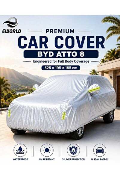 zeetwo Waterproof UV Resistant Full Car Cover for BYD Atto 8 - All Weather Du...