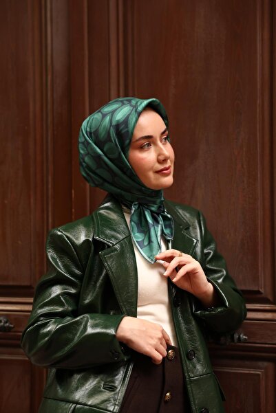 Silk Home Twill Silk Scarf 11494-44 Dark Green, Çağla