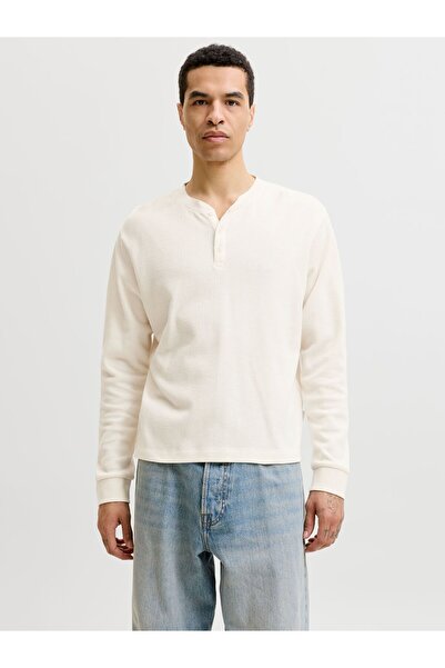 Jack & Jones Μονόχρωμο μακρυμάνικο μπλουζάκι