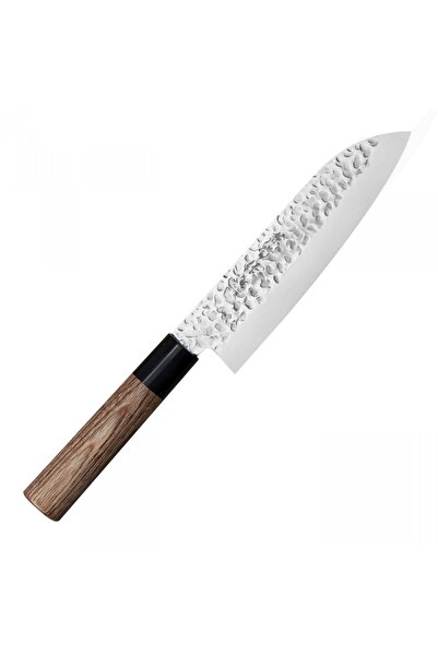 Kanetsune Cutit asiatic Santoku, Kanetsune, Inox/Lemn, 16.5 cm, Maro