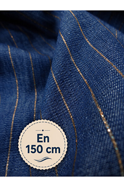 Narin Kumaş Evi Çizgili Denim Kumaş