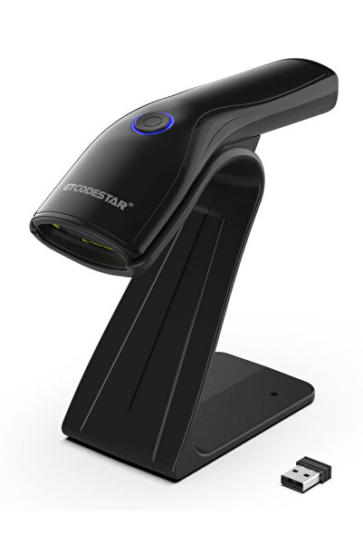 GTCODESTAR barcode scanner X-9200L με βάση, 1D & 2D, ενσύρματο & ασύρματο, Bl...