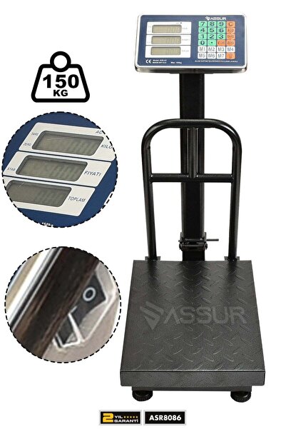 ASSUR 150 Kg Kantar Hassasiyetli Katlanabilir Dijital Elektronik Terazi