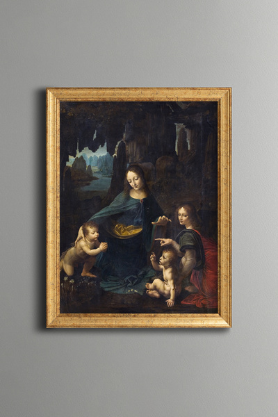epiqart Virgin of the Cliffs - Vintage Patterned Painting - Fine Model
