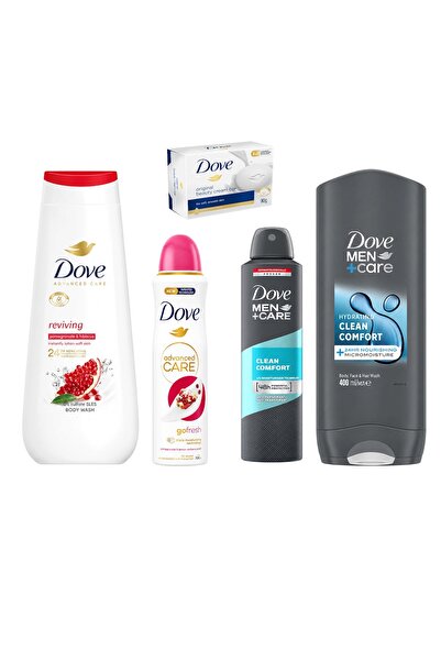 Dove Set Cuplu Duo Care – 2 geluri de duș, 2 deodorante și săpun solid, Reviv...